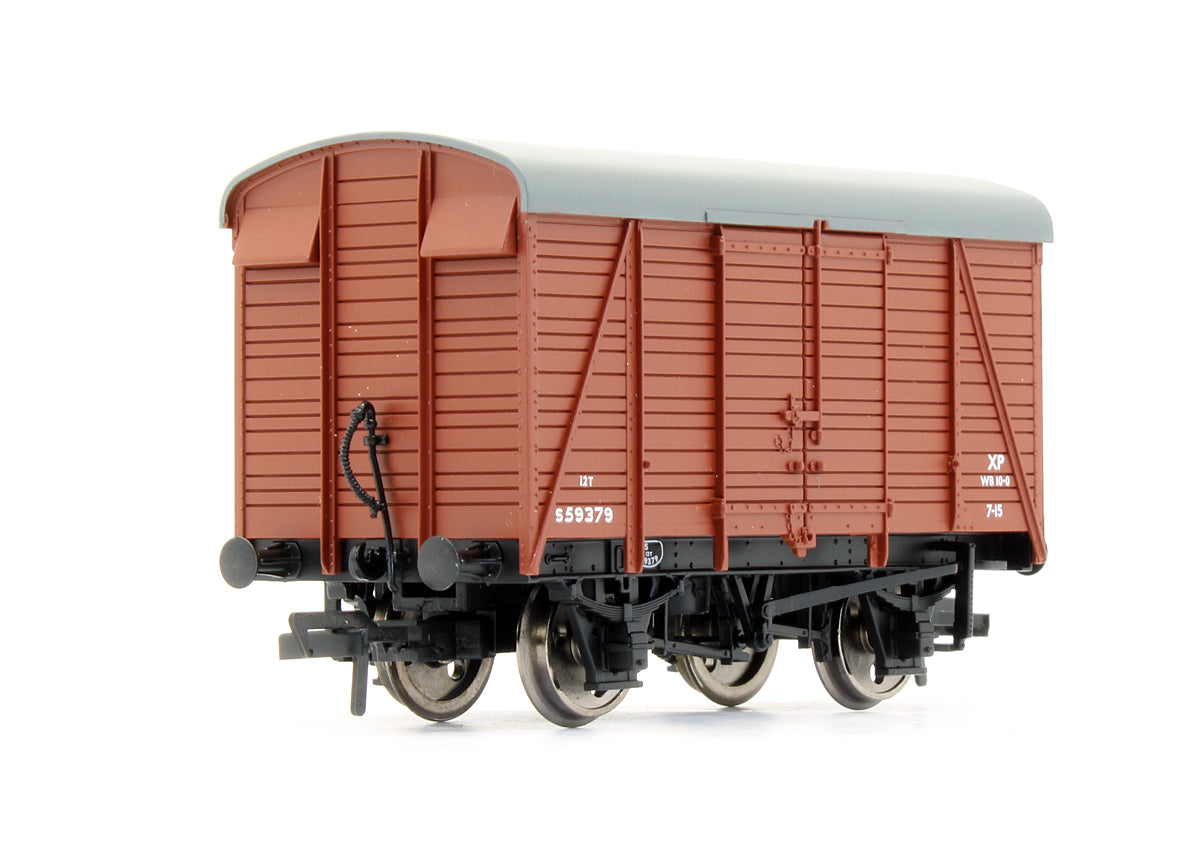 Pre-Owned 12 Ton Southern 2+2 Planked Vent Van BR Bauxite 'S59379' - Early