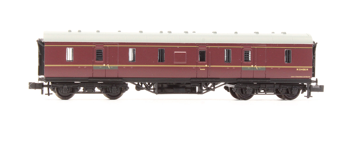 Pre-Owned 374-889 50ft EX-LMS Full Brake Coach BR Maroon 'M 31408 M'