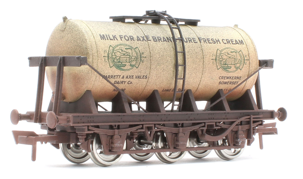 4F-031-148 6 Wheel Milk Tanker Axe Brand Cream - Weathered