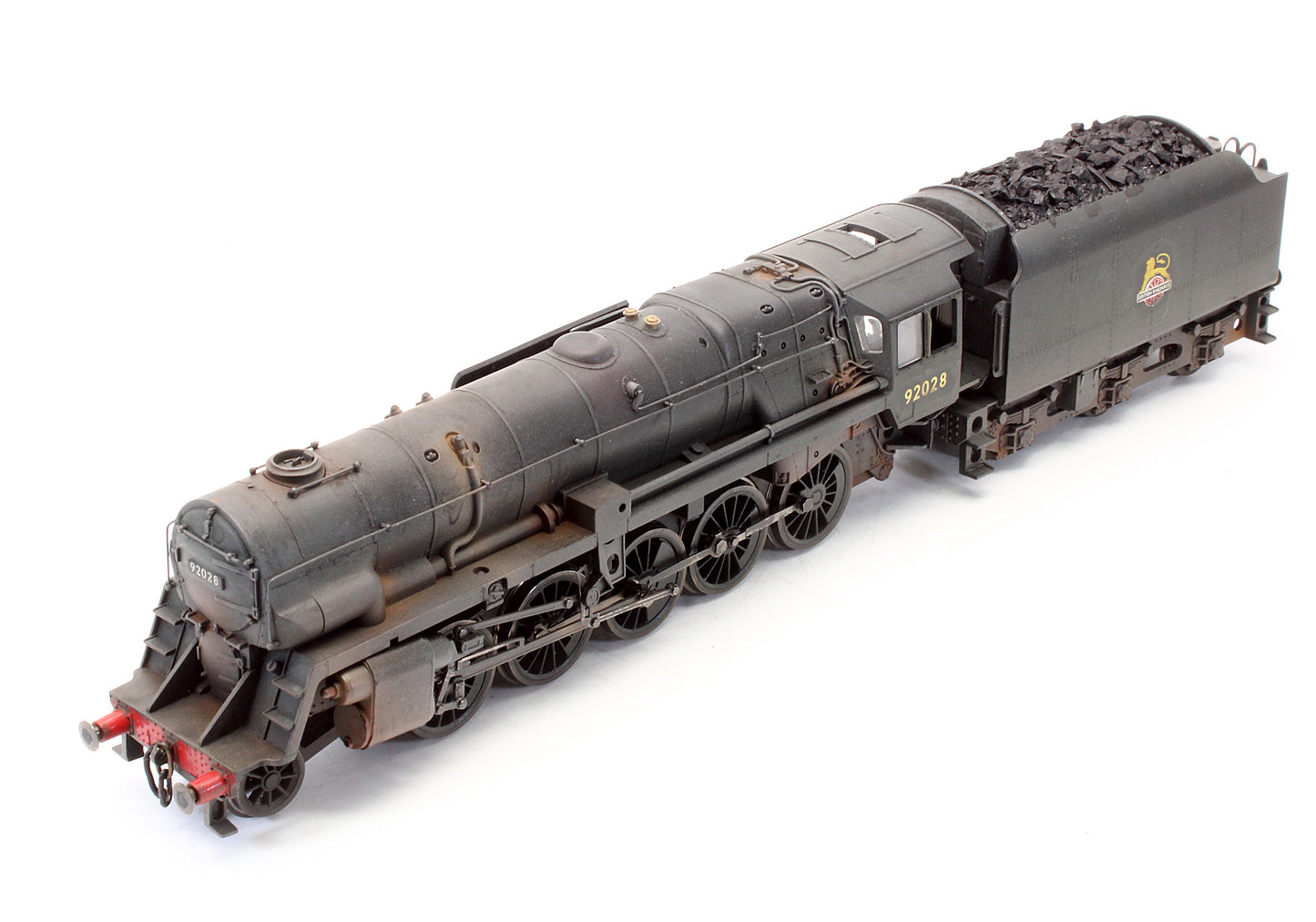 Pre-Owned R3756 RailRoad Early BR Class 9F Crosti Boiler '92028' Steam Locomotive - Heavily Weathered - TTS Sound Fitted