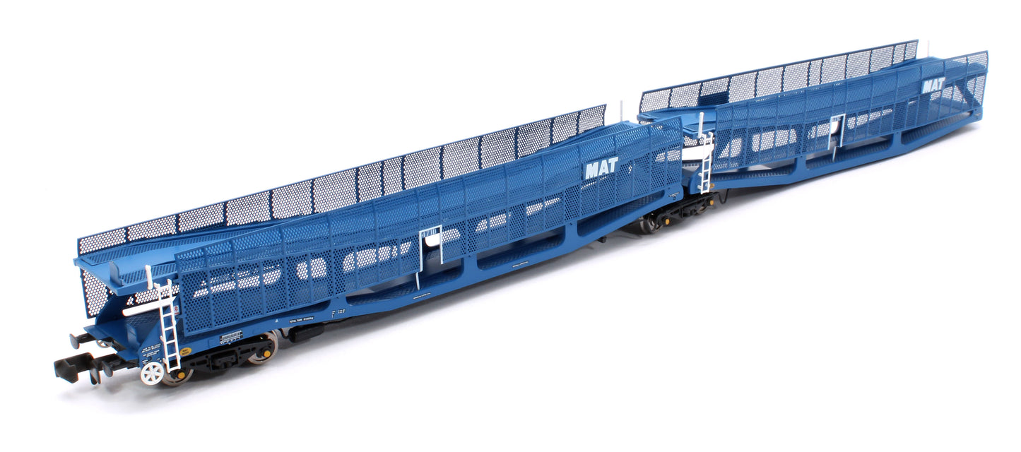 Quad Set Cartic-4 Car Carrier - MAT Blue with Mesh Screens (Set B)