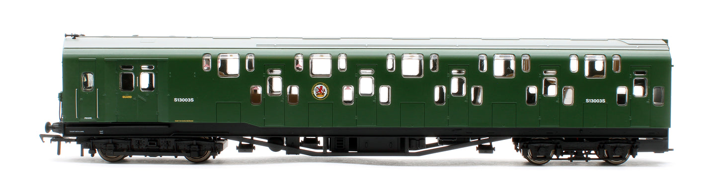 Bulleid Class 4DD Double Decker 4 Car EMU 4002/4902 BR Green with Small Yellow Ends - Sound Fitted