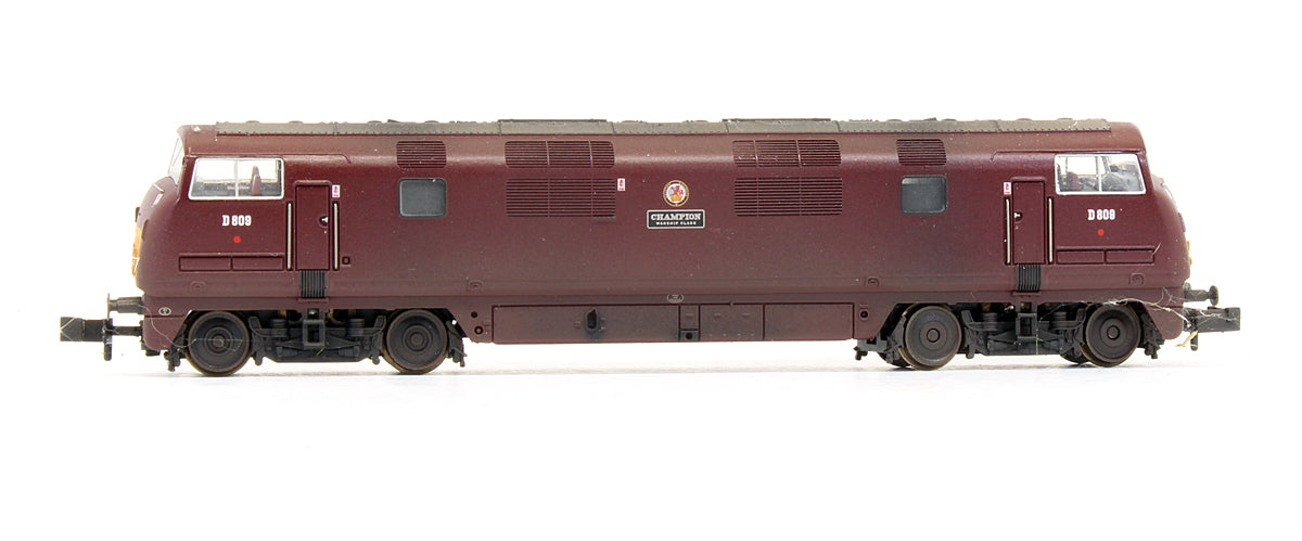Pre-Owned Class 42 'Champion' D809 BR Maroon Diesel Locomotive - DCC Fitted - Custom Weathered