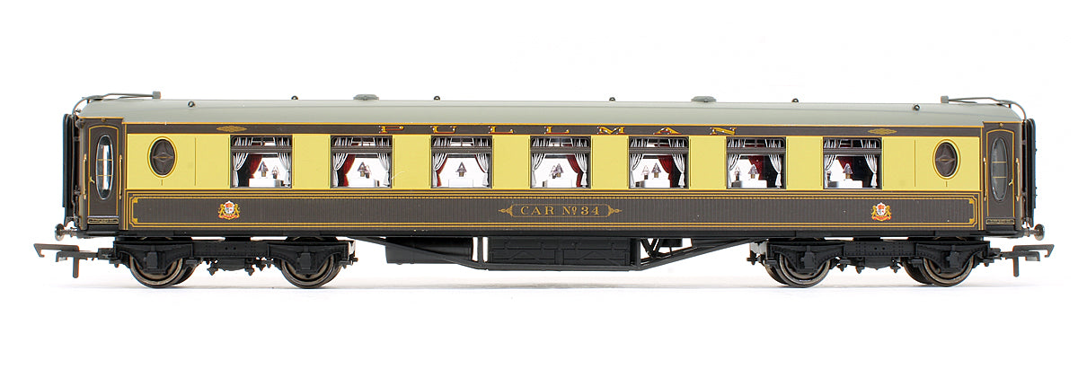 Pre-Owned 8 Wheel Pullman 3rd Class Parlour 'Car No.34' (With Lights)