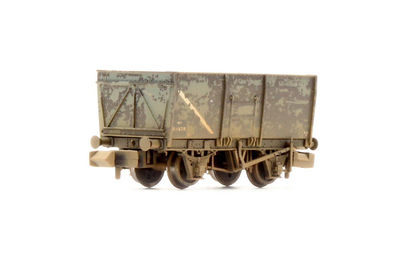 Pre-Owned 16 Ton Slope Sided Mineral Wagon BR Grey - Weathered
