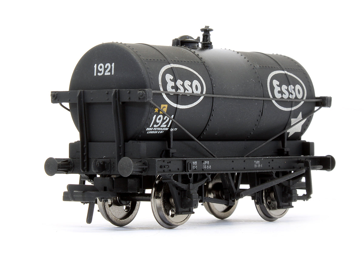 Pre-Owned Set Of 3 'Esso' Black 14 Ton Tank Wagons - Weathered