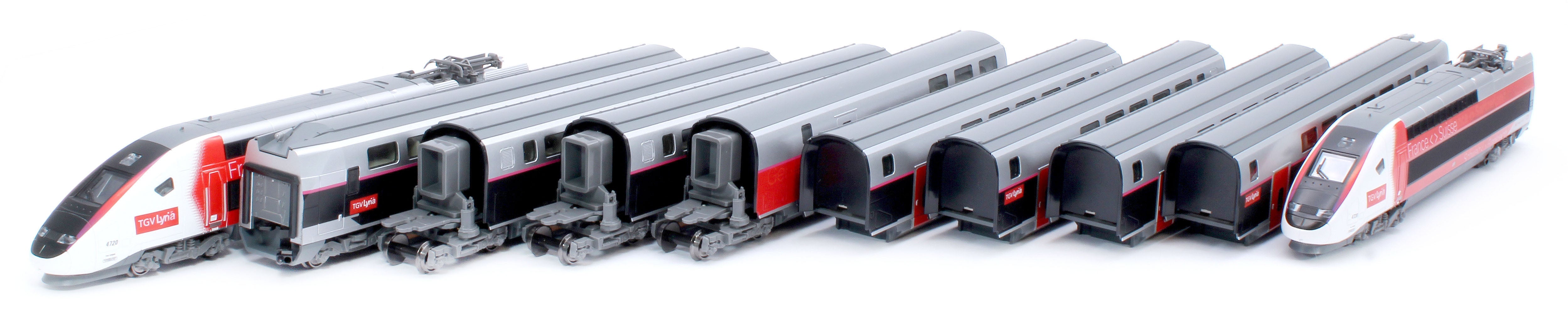 Rame TGV Lyria Euroduplex Kato N – Train Miniature 10 Voitures – Échelle N (1/160)