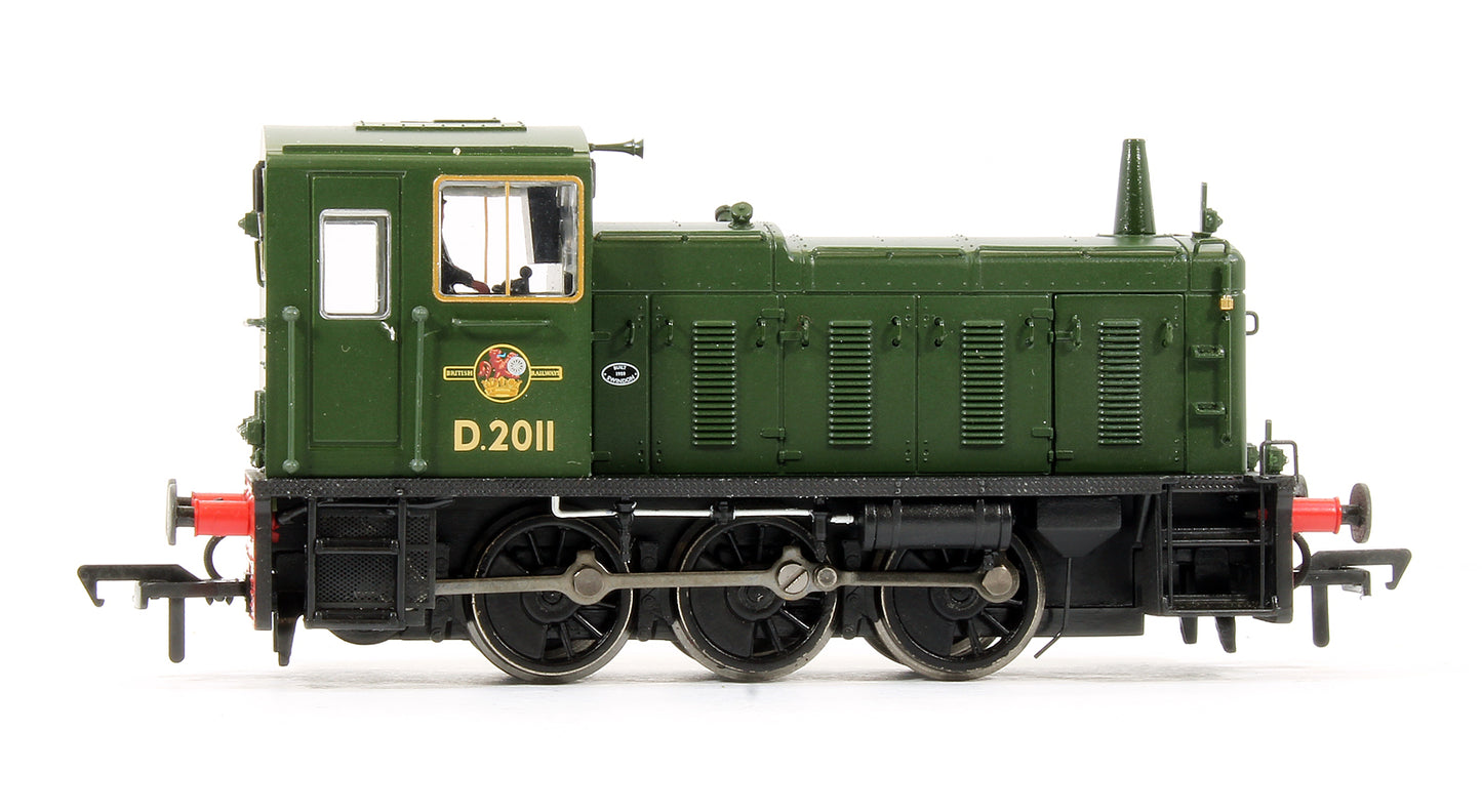 Pre-Owned Class 03 BR Plain Green Late Crest D2011 Diesel Shunter Locomotive - DCC Fitted