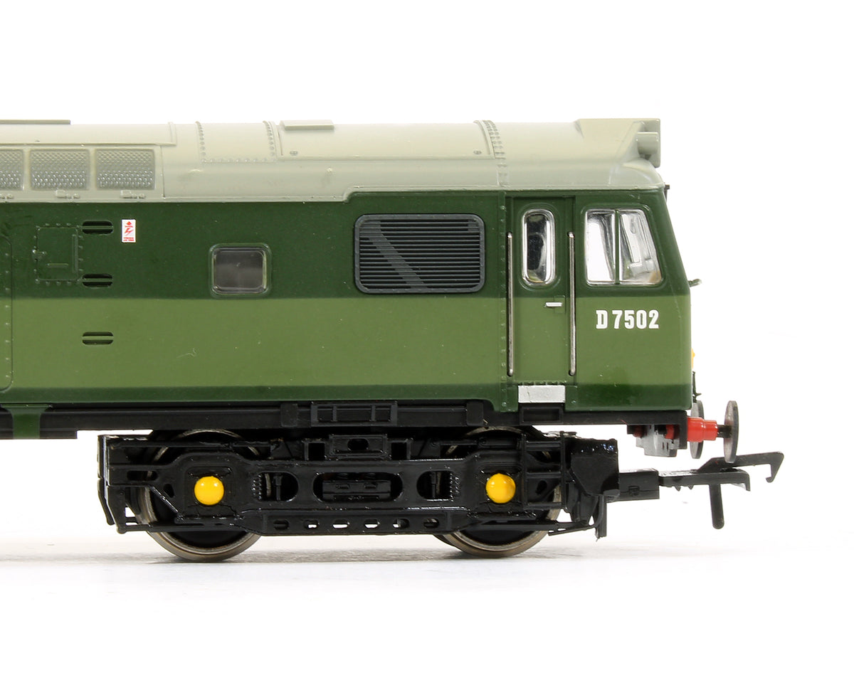 32-406 Pre-Owned Class 25/3 'D7502' BR Two Tone Green Diesel Locomotive - DCC Sound