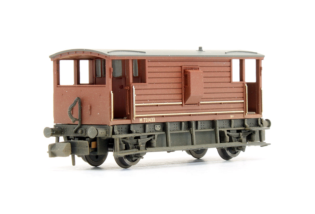 Pre-Owned 20 Ton Ex-LMS Brake Van BR Bauxite (Late) - Weathered