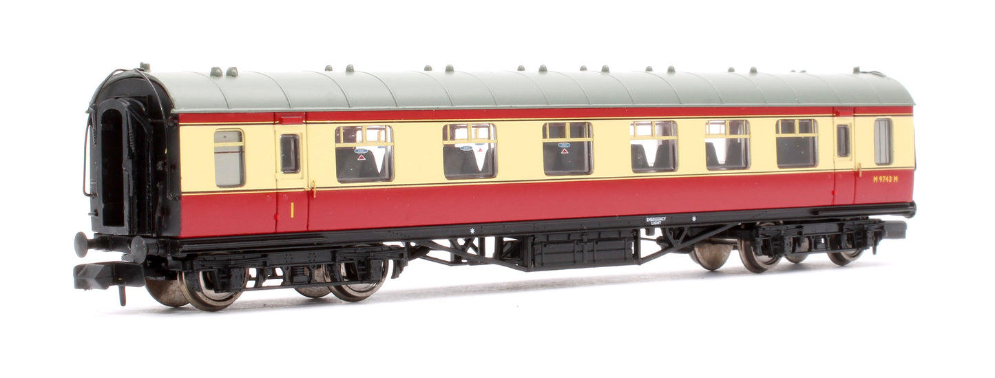 Pre-Owned BR Crimson & Cream 1st & 2nd Class Stanier Composite Coach No.M9743M