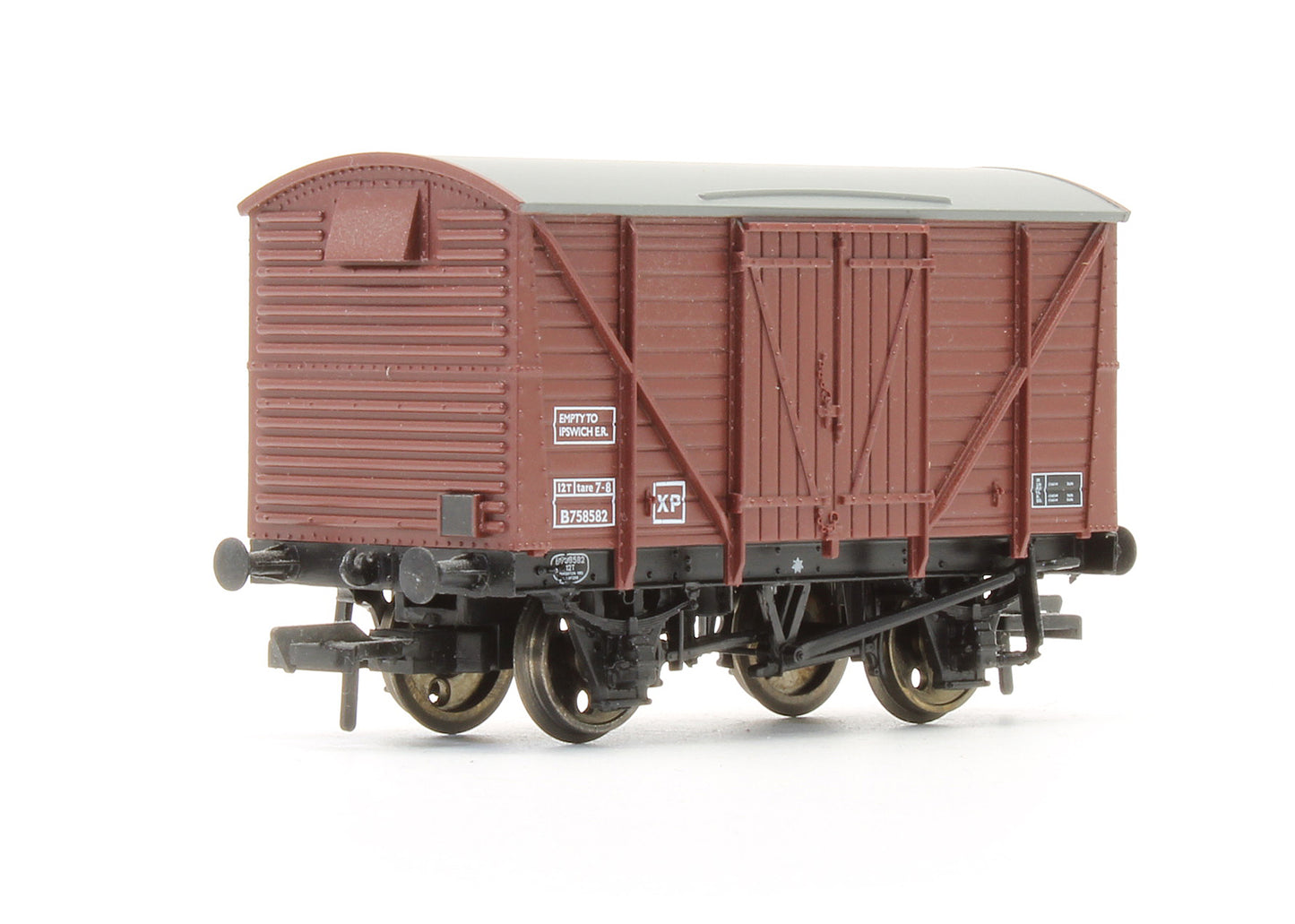 Pre-Owned 12 Ton BR Planked Vent Van Bauxite 'B758582' - Late