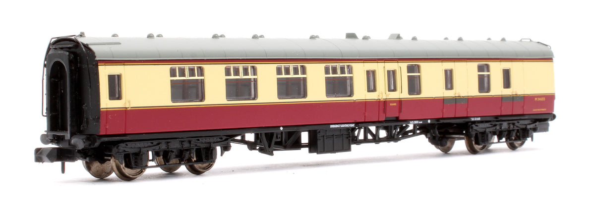 Pre-Owned 374-185C BR Crimson & Cream MK1 BSK Second Brake Corridor Coach No.M34655