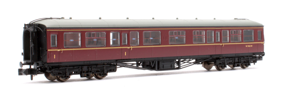 Pre-Owned BR Maroon Hawksworth Composite Corridor Coach No.W7813W