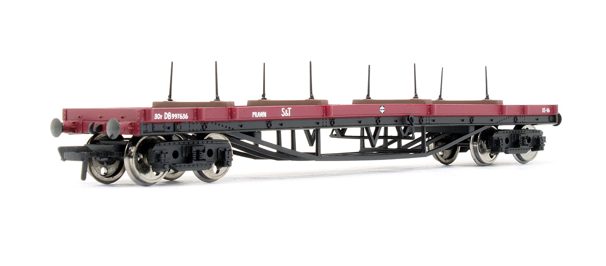 Pre-Owned 30 Ton Bogie Bolster Wagon BR S&T Gulf Red