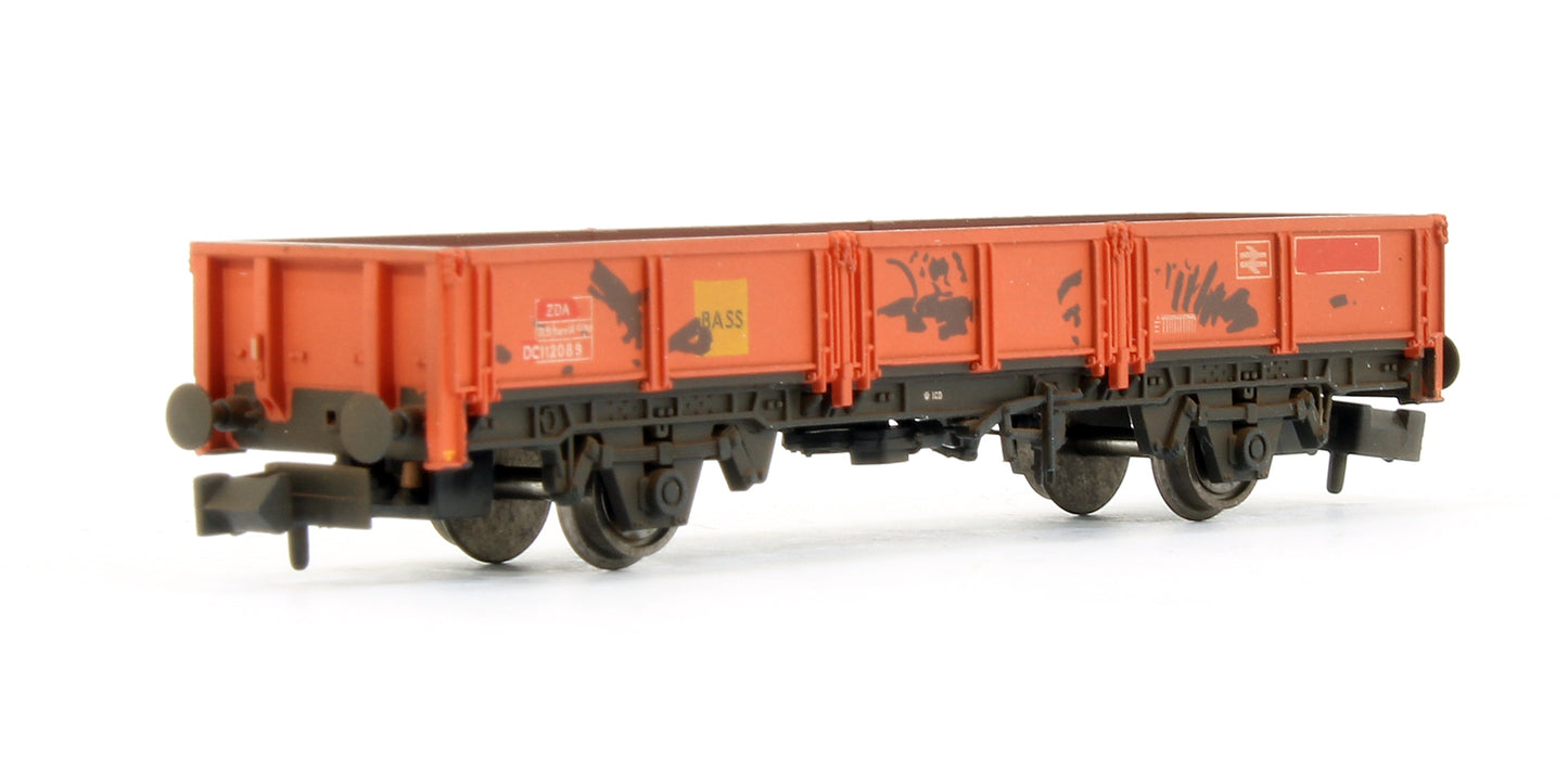 Pre-Owned Bass ZDA Dropside Open Wagon EX-Railfreight Red (Weathered)