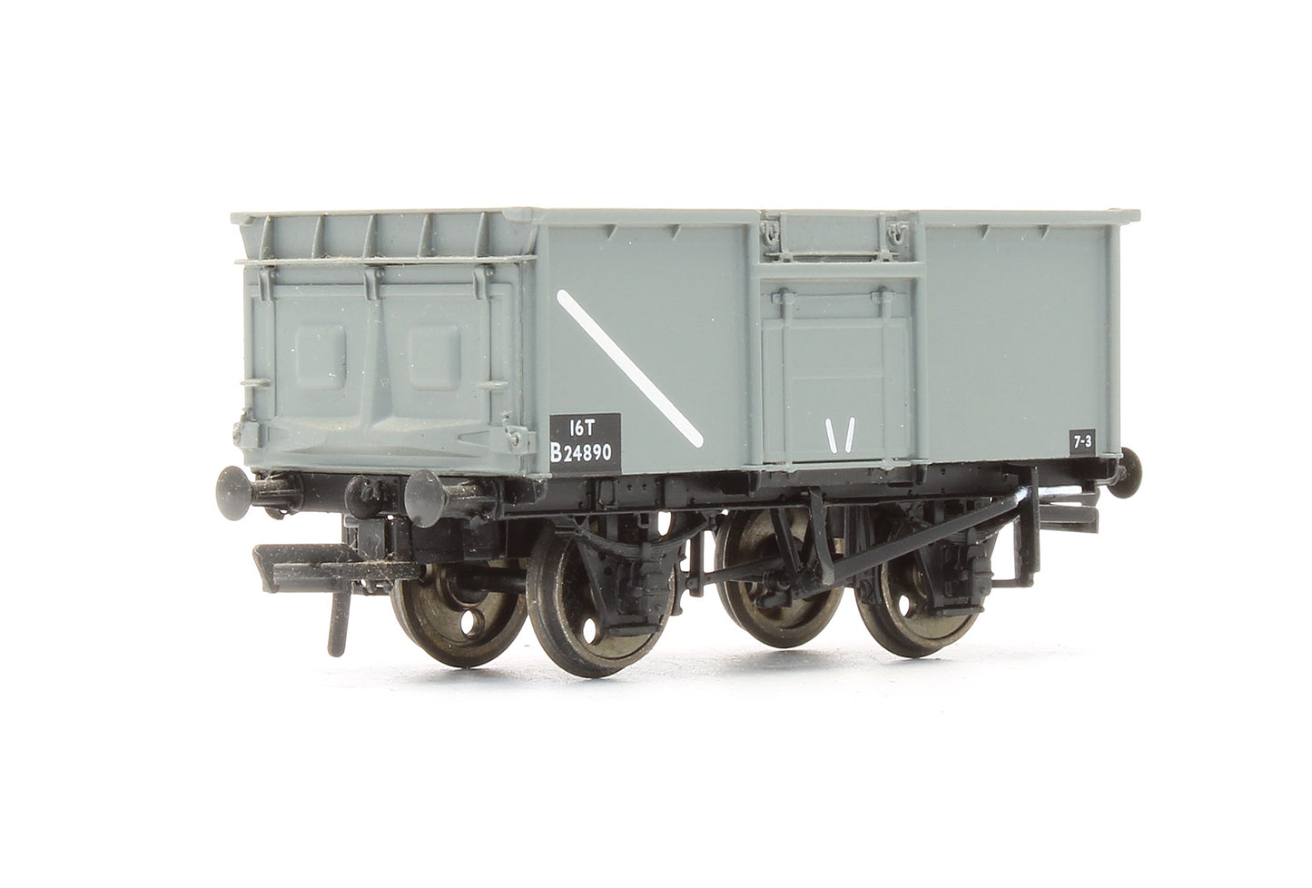 Pre-Owned 16 Ton Pressed End Door Steel Mineral Wagon BR Grey 'B24890'
