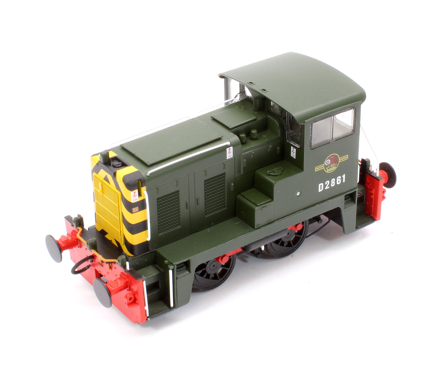 Class 02 D2861 BR Green Wasp stripes with Red Bufferbeam Diesel Locomotive
