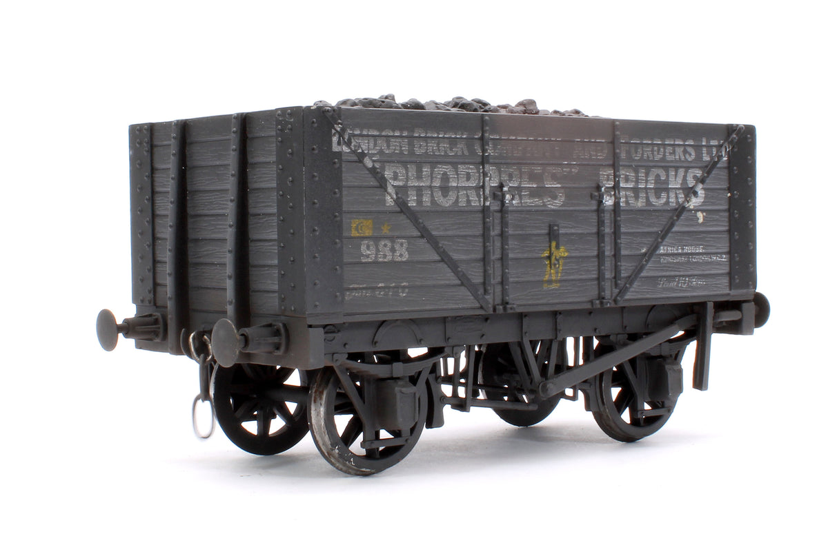Pre-Owned Kit Built 10T 8 Plank Open Wagon No.988 'Phorpes Bricks' - Weathered