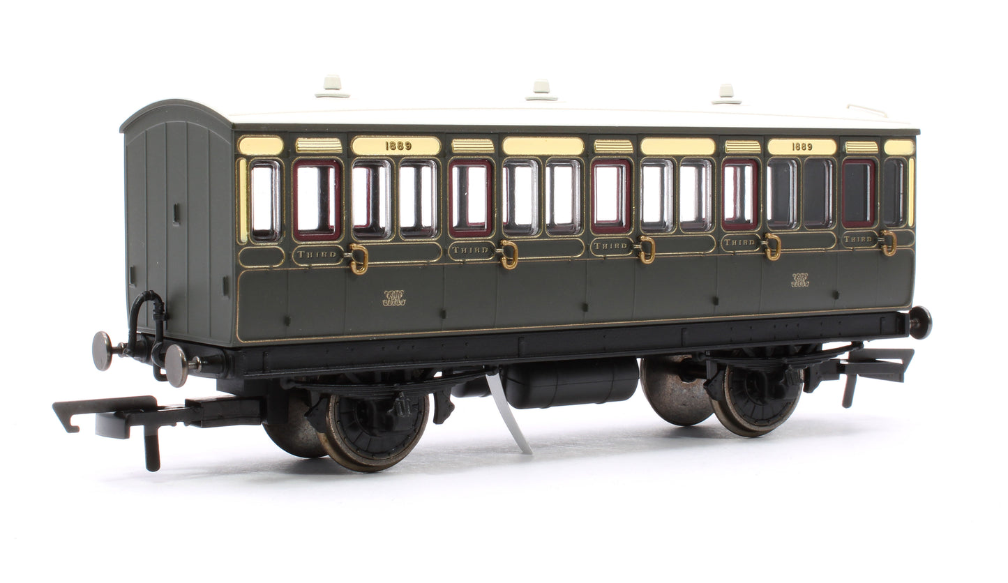 Pre-Owned GWR 4 Wheel 3rd Class Coach No.1889 (With Lights)