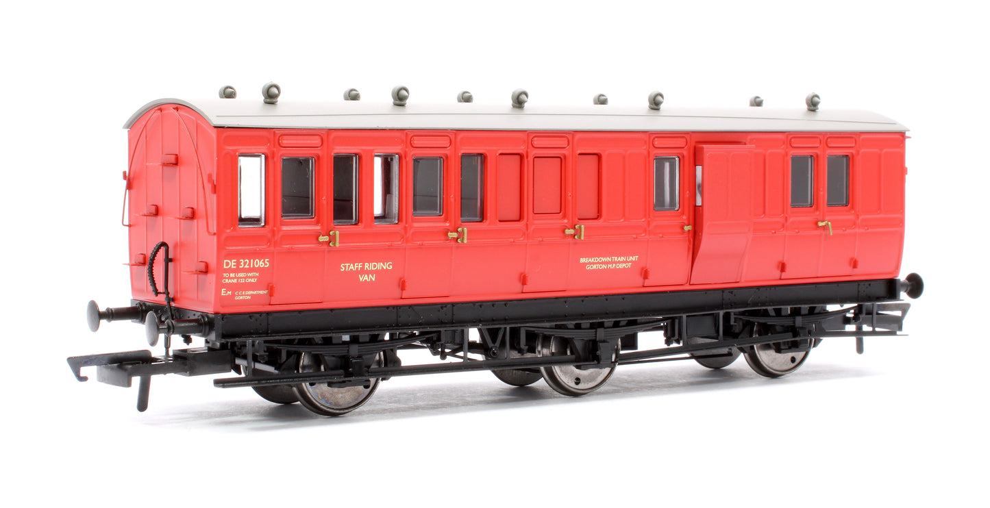 Pre-Owned 6 Wheel 3rd Brake Staff Riding Van BR Breakdown Train Red No.DE321065