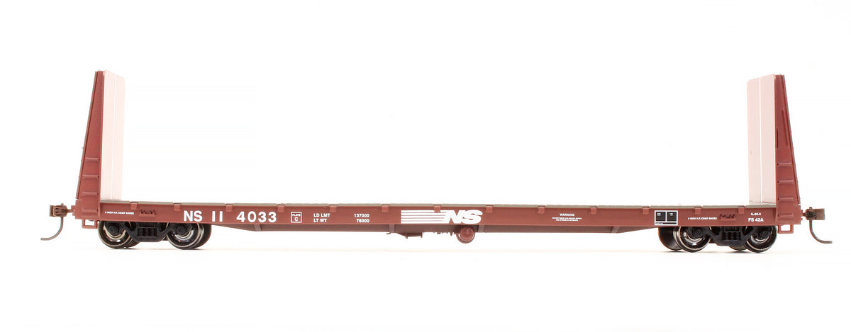 Pre-Owned ATH87703 Norfolk Southern 60' Bulkhead Flat Car - Road #114033