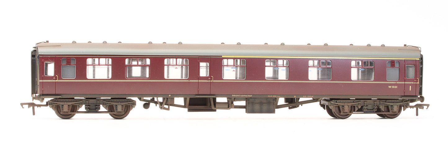 Pre-Owned BR Maroon MK1 Corridor Composite CK Coach ''W15131' - Custom Weathered