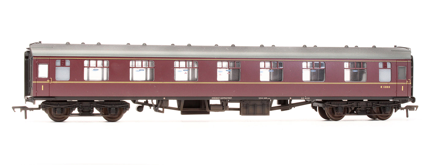 Pre-Owned 39-151F BR Maroon MK1 Corridor First FK Coach 'E13103' - Custom Weathered