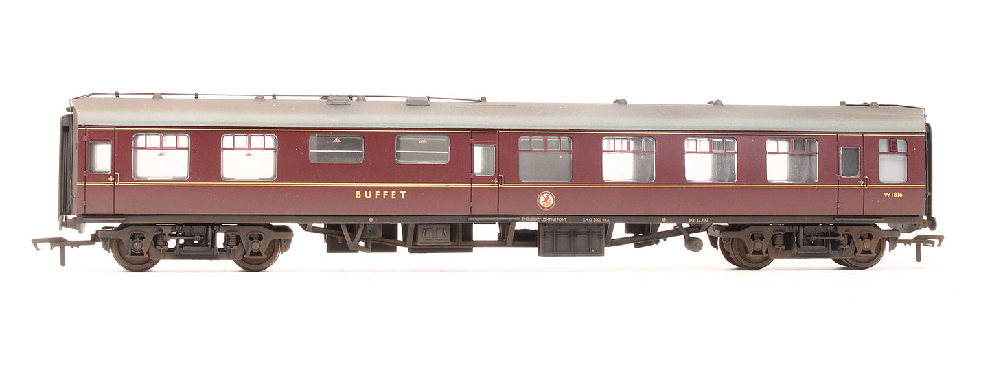 Pre-Owned BR MK1 RMB Miniature Buffet Car Maroon 'W1816' - Custom Weathered