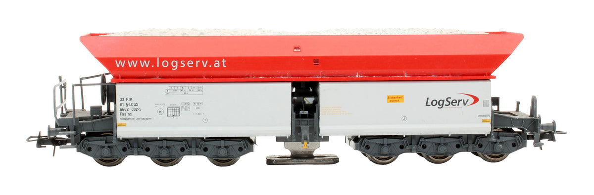 Pre-Owned 67154 Faalns 'Logserv' Grey 3-Piece Self-Unloading Hopper Wagon Set