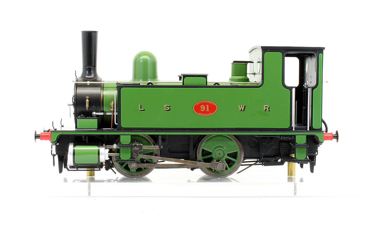 Pre-Owned 7S-018-006 L&SWR B4 0-4-0T Lined Green No.91 Steam Locomotive