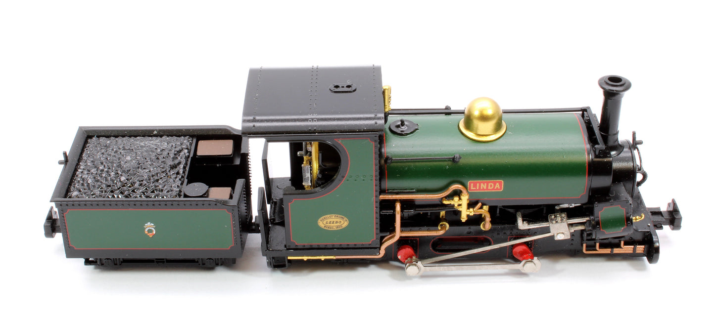 Pre-Owned 391-135SF Mainline Hunslet 2-4-0STT 'Linda' Ffestiniog Railway Green Steam Locomotive - Sound Fitted