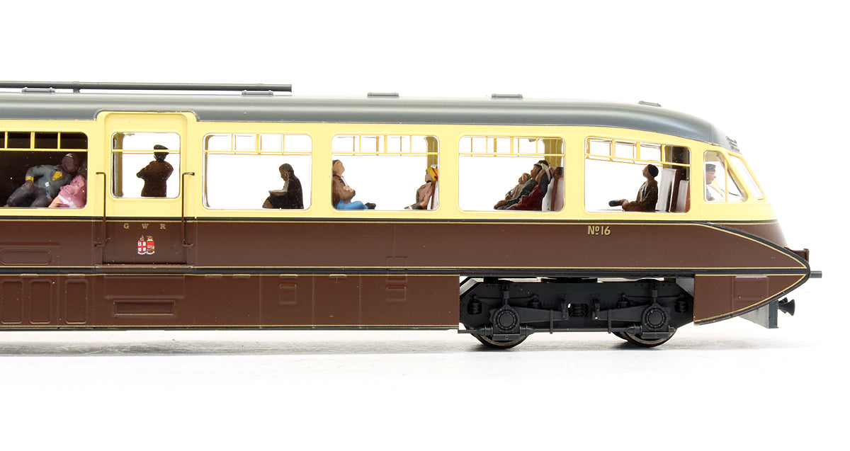 Pre-Owned Streamlined Railcar No16 Lined Chocolate and Cream GWR Twin Cities - DCC Sound