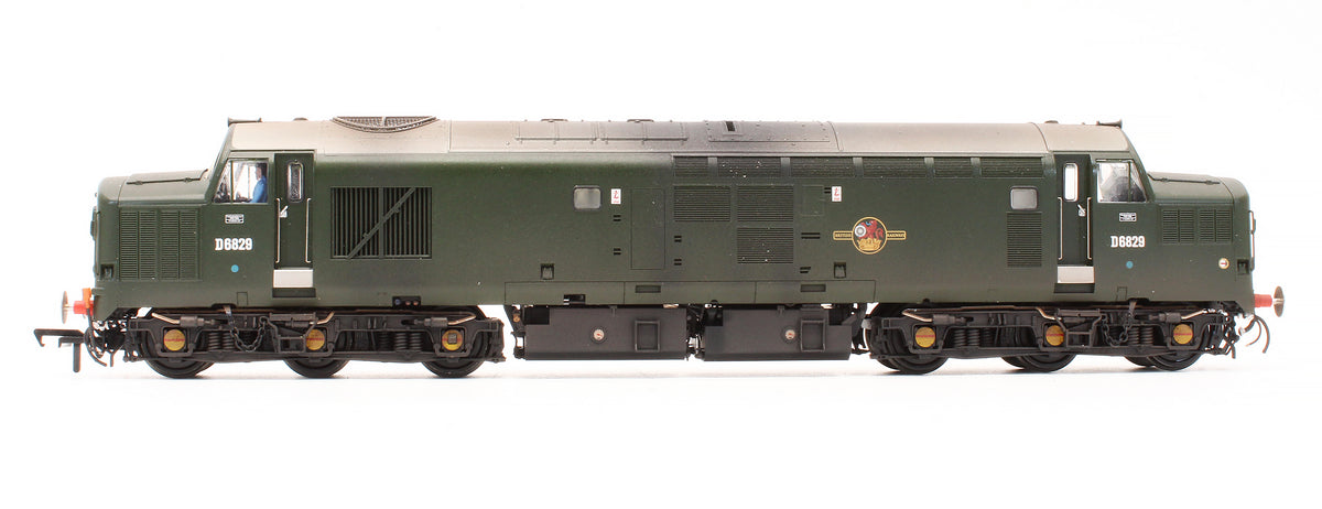 Pre-Owned Class 37/0 Centre Headcode D6829 BR Green (Small Yellow Panels) Diesel Locomotive - Custom Weathered - DCC Sound