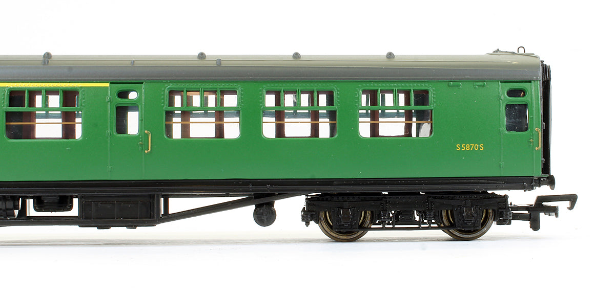 Pre-Owned BR Green (Yellow First Line) 63ft Bulleid Corridor Composite Coach