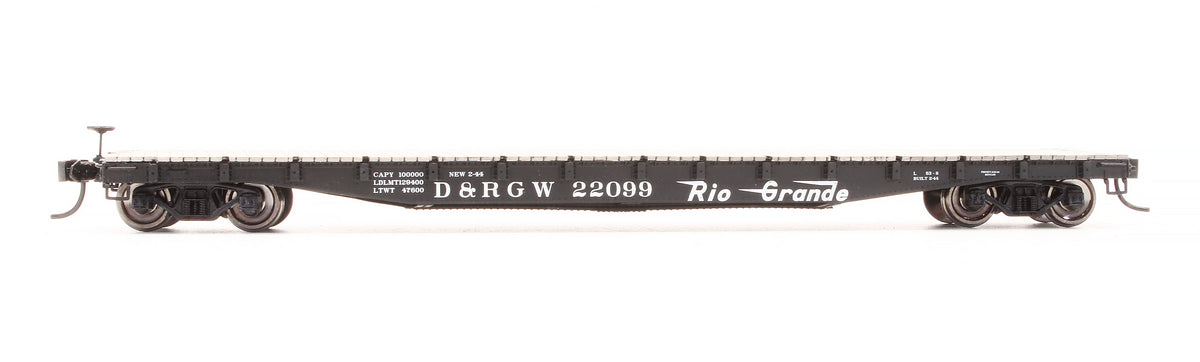 Pre-Owned 920-104110 53' AAR Flat Car Denver & Rio Grande - Road #22099