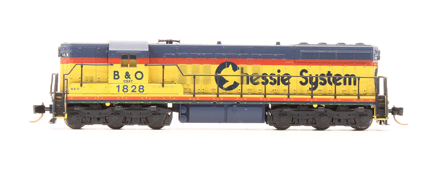 Pre-Owned 4514 SD7 Diesel Locomotive Chessie System - Road #1828 - Renumbered