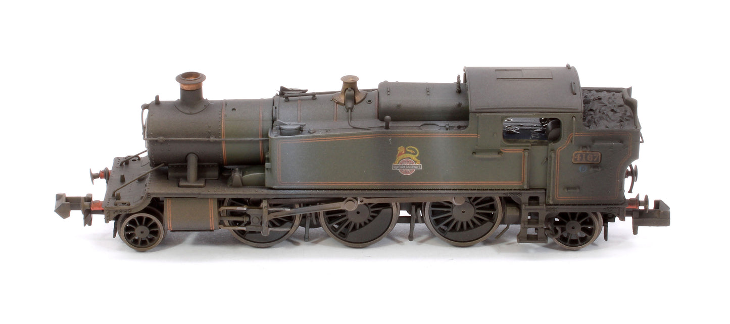 Custom Weathered Class 5101 Large Prairie British Railways BR Lined Green (Early Crest) 2-6-2 Tank Locomotive No.4167