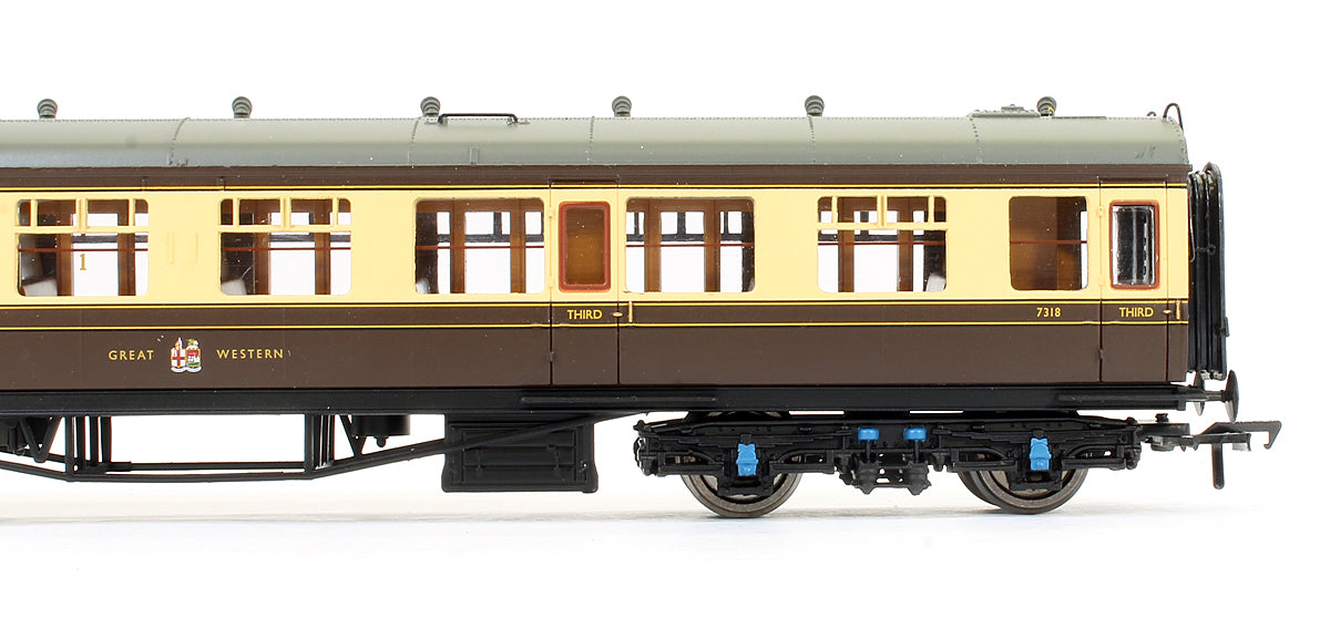 Pre-Owned GWR Chocolate & Cream 60ft Collett 1st & 3rd Composite Coach '7318'