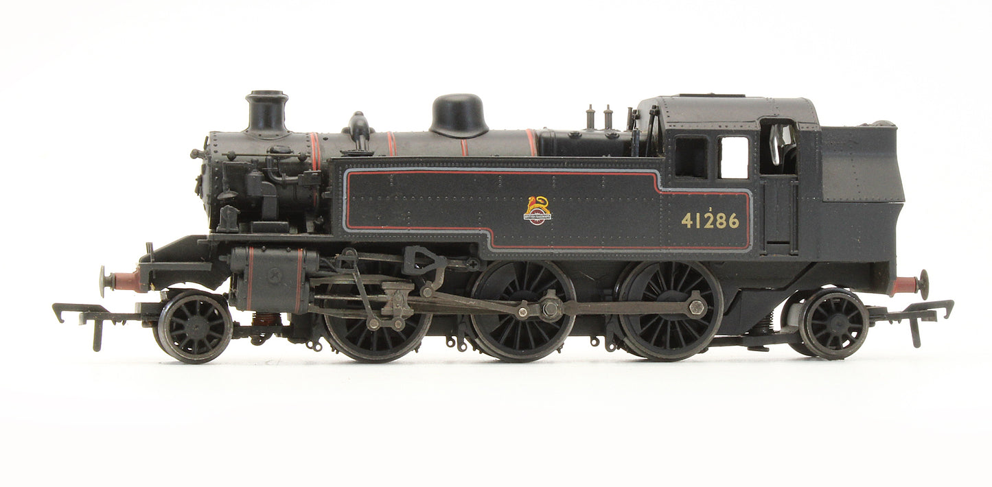 Pre-Owned Ivatt Tank 41286 Push Pull Fitted BR Lined Black Early Crest Steam Locomotive - Weathered
