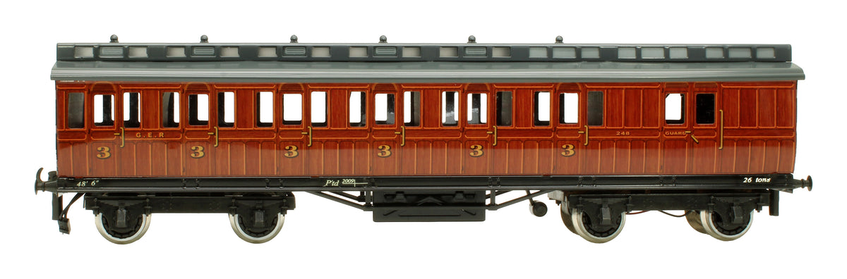 Pre-Owned Set of 3x GER 1st / 3rd Class Clerestory Coaches
