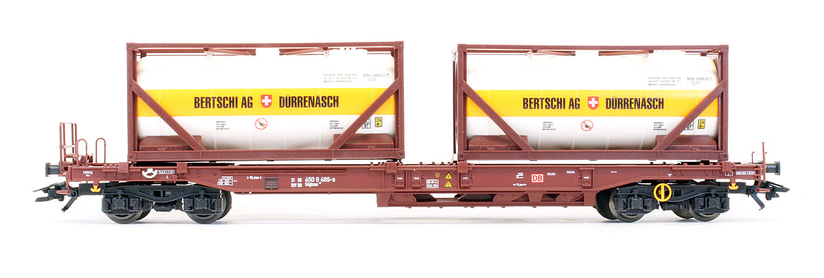 Pre-Owned Set Of 3 DBAG Flat Cars With Containers