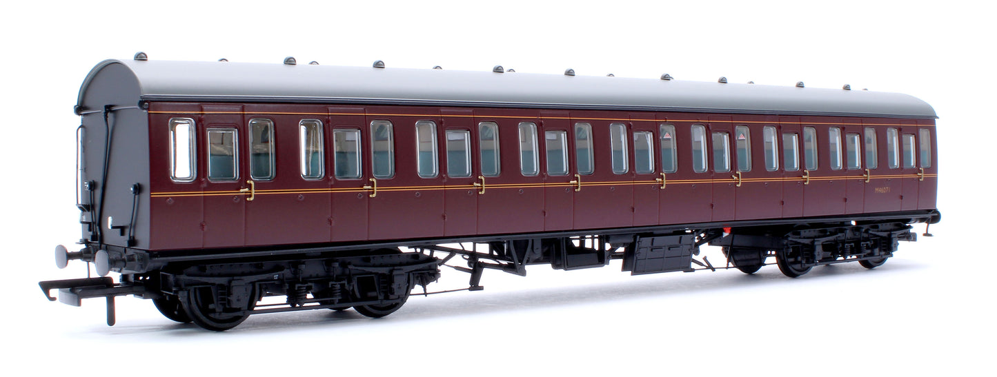 BR Mk1 57' Non-Gangway Coach - S - Lined Maroon (Low position) M46071