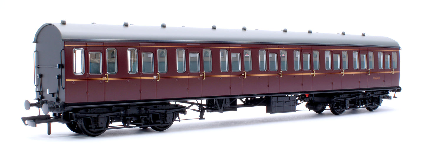 BR Mk1 57' Non-Gangway Coach - S - Lined Maroon (Low position) M46069