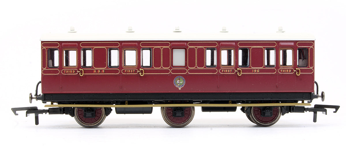 Pre-Owned NBR 6 Wheel Composite Coach No.196 (With Lights)