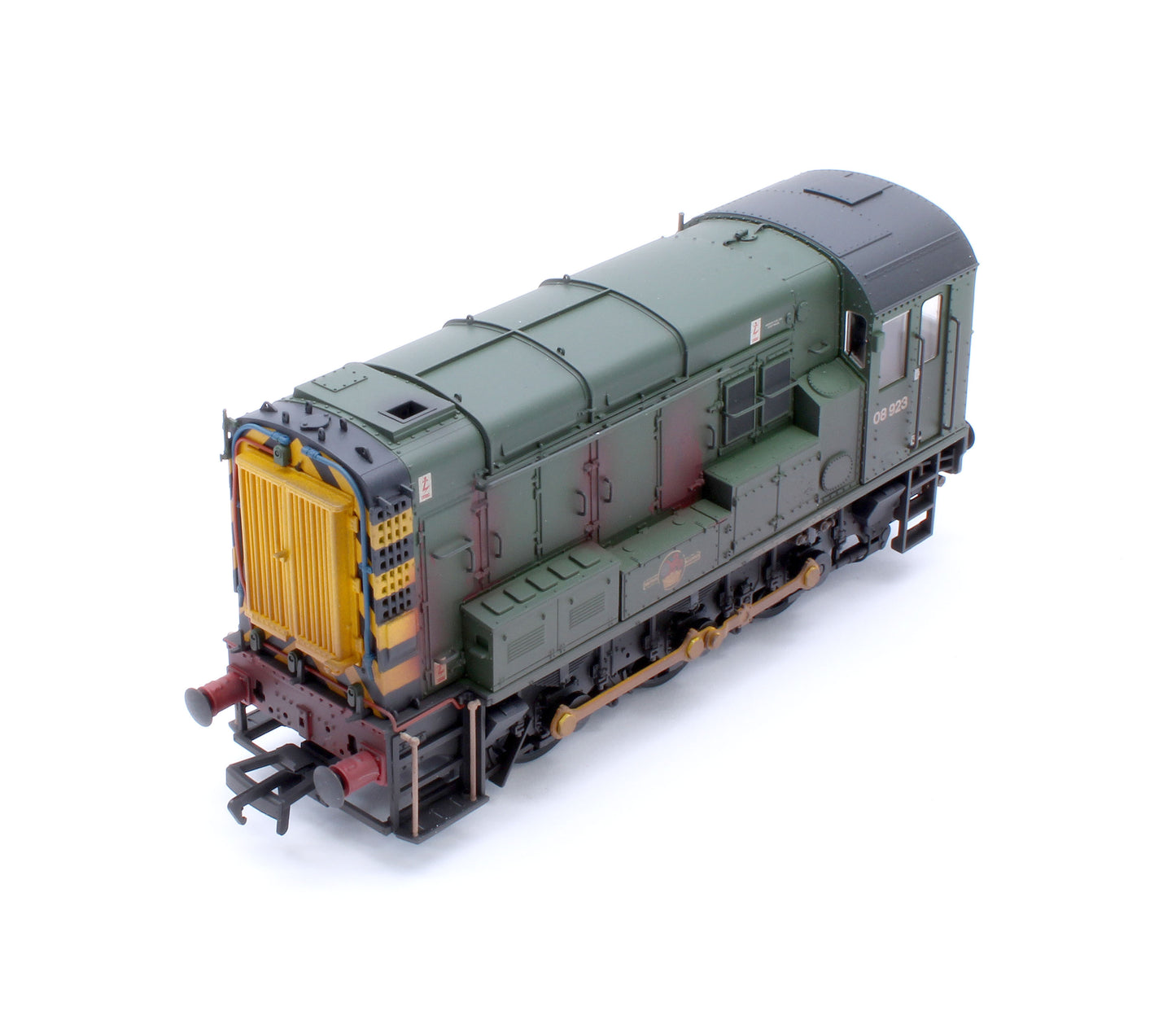 Class 08 08923 BR Green (Wasp Stripes) Diesel Locomotive - Weathered