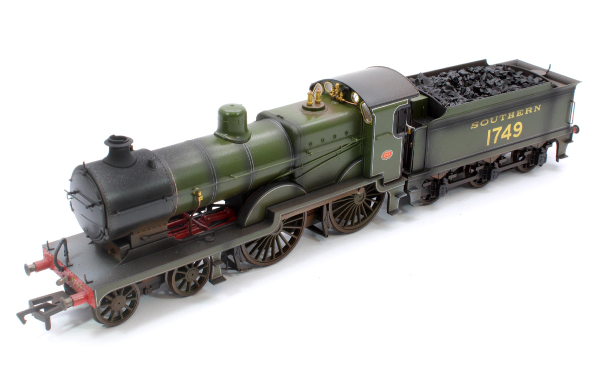 Highly Detailed Premium Weathered SECR Maunsell D1 Class Southern SR Maunsell Olive Green 4-4-0 Steam Locomotive No.1749