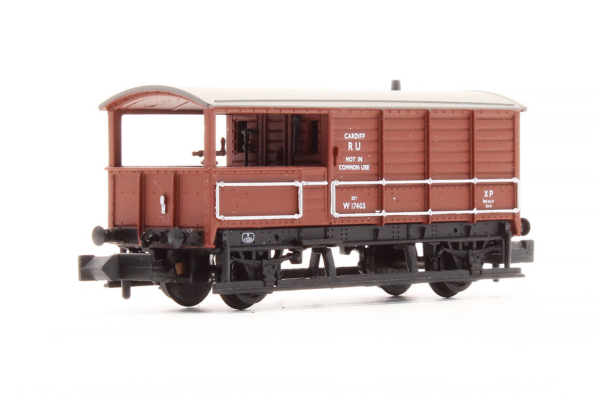 Pre-Owned 377-377A 20 Ton Toad Brake Van BR Bauxite Early W17403