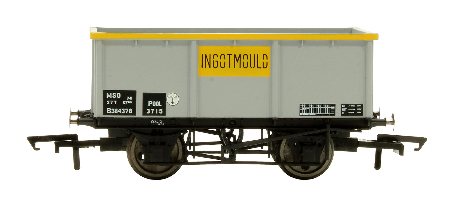 Pre-Owned R6615 BR 27T MSO Steel Tippler BR Grey & Yellow 'INGOTMOULD' No.B384378