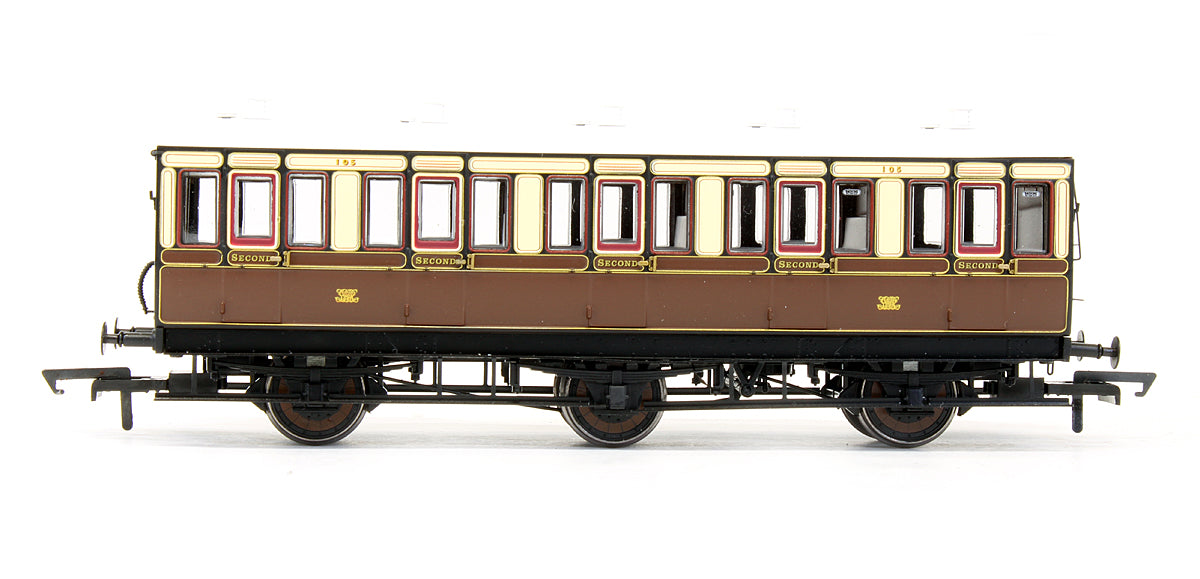 Pre-Owned 6 Wheel 2nd '105' In GWR Chocolate & Cream - With Working Lighting